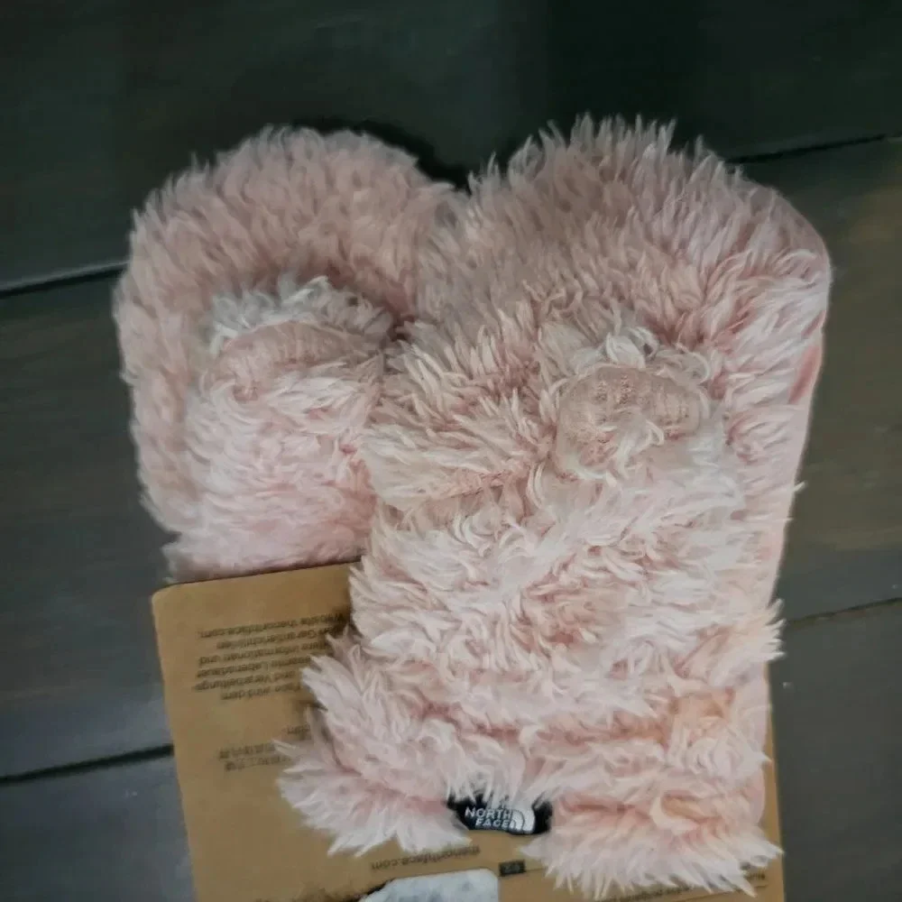 The North Face Peach Pink Littles Suave Oso Mitt Girl's Mittens Gloves OS